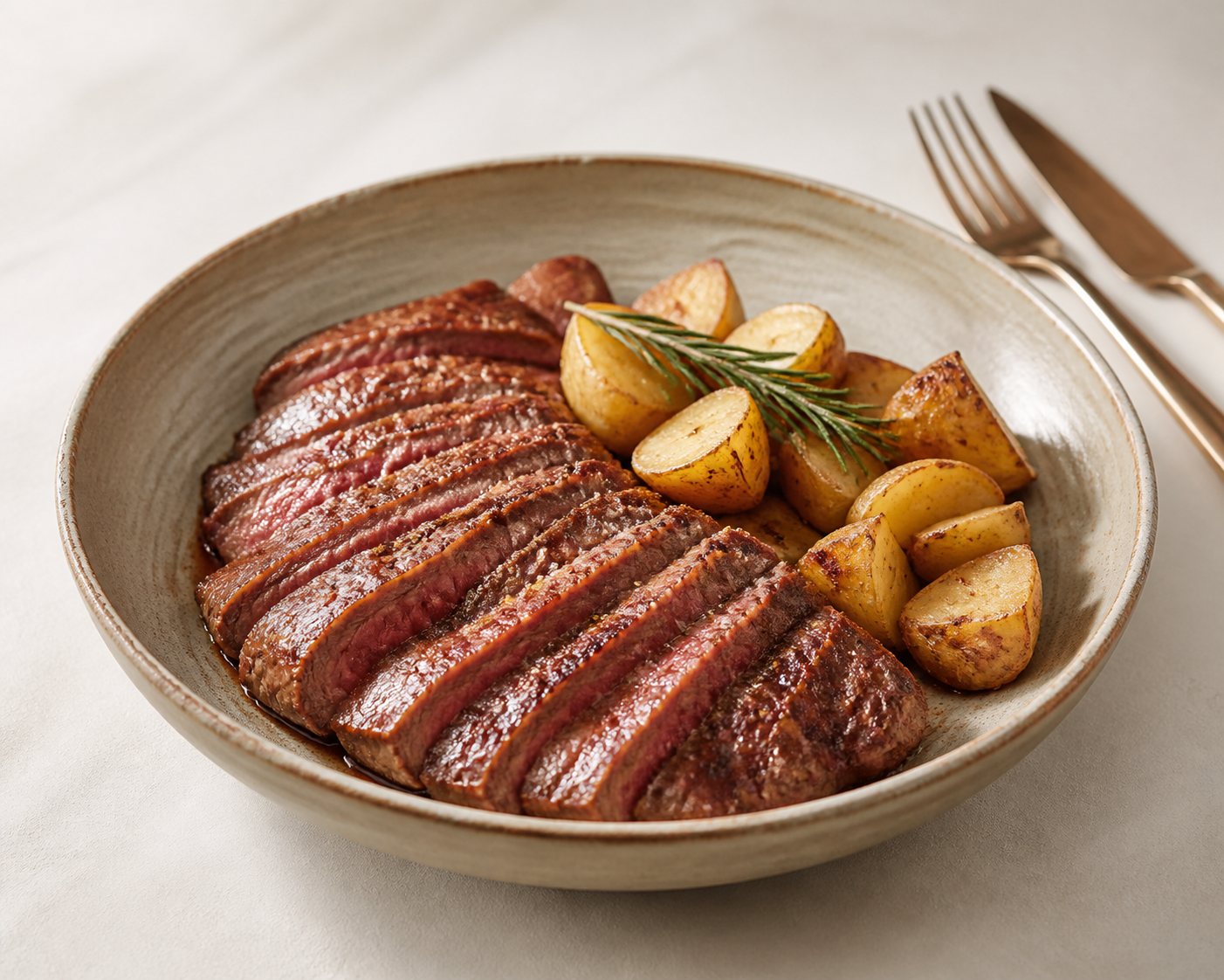 Piatto di carne con patate